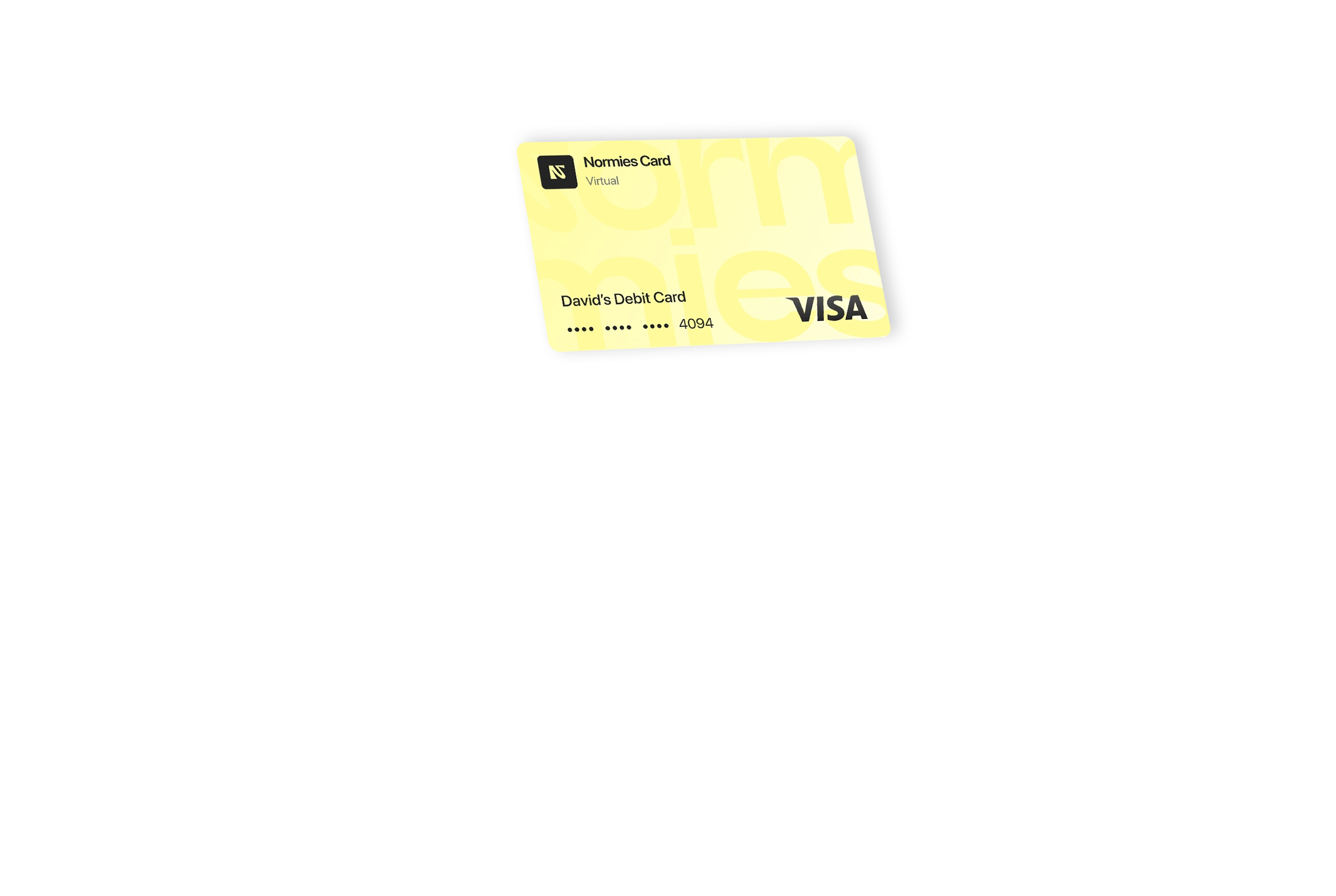 Normies Card, yellow design